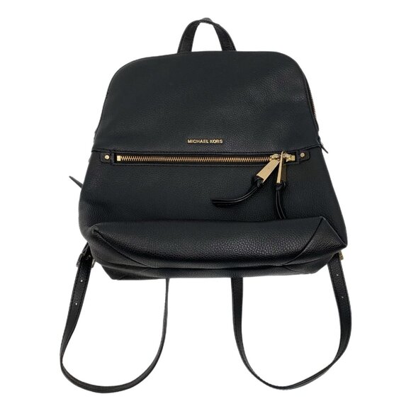 Michael Kors Black Pebbled Leather Backpack | Small Size - Picture 1 of 11